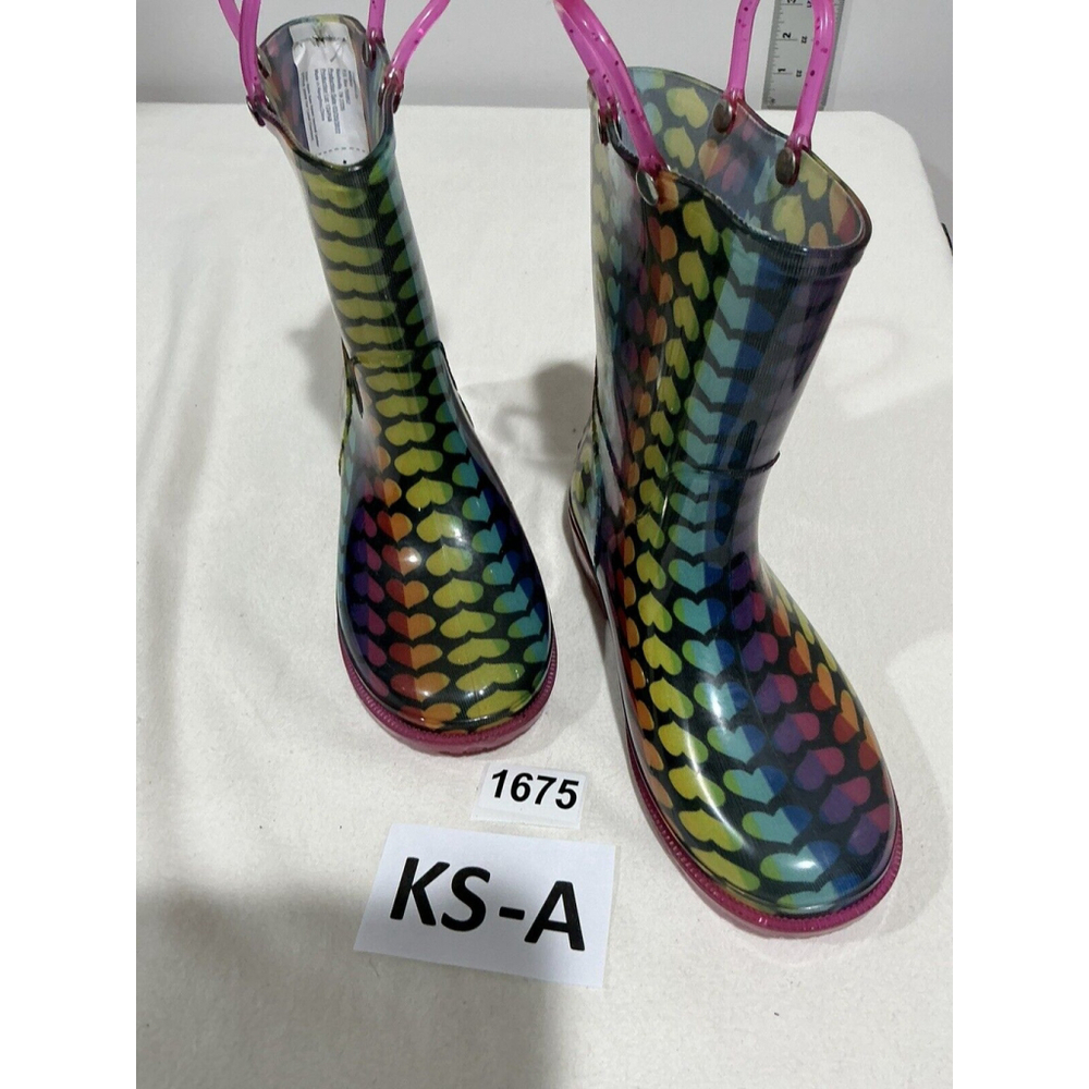 Girls Wildkin Multi Color Rain Boots Size 3